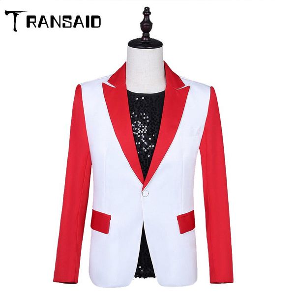 men's suits & blazers casual blazer red and white suit jacket plus size 4xl wedding slim fit men stage costumes for singers costume hom, White;black
men's suits & blazers casual blazer red and white suit jacket plus size 4xl wedding slim fit men stage costumes for singers costume hom, White;black