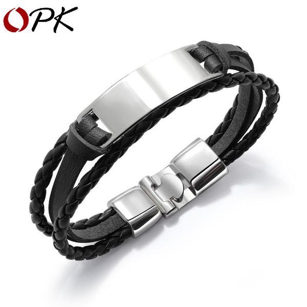 , fashionable men's bracelet simple and versatile multi-layer woven men's leather bracelet with glossy personality lettering, Black
, fashionable men's bracelet simple and versatile multi-layer woven men's leather bracelet with glossy personality lettering, Black
