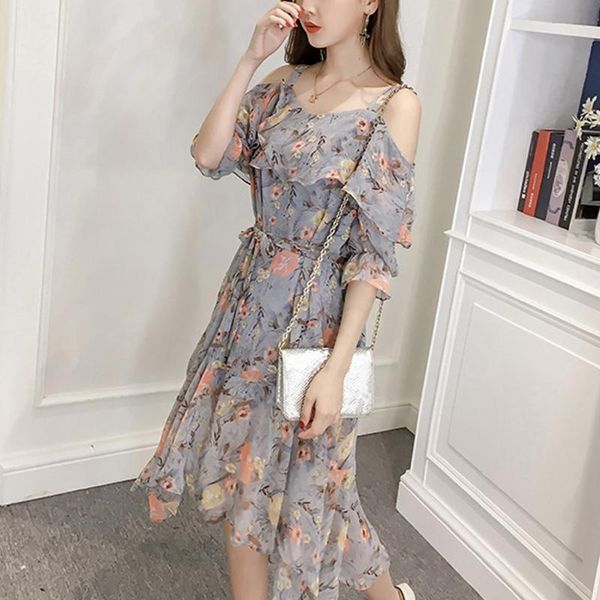 maternity dresses ladies chiffon beach sling long dress floral half sleeve strapless printed knee korean 2021, White
maternity dresses ladies chiffon beach sling long dress floral half sleeve strapless printed knee korean 2021, White