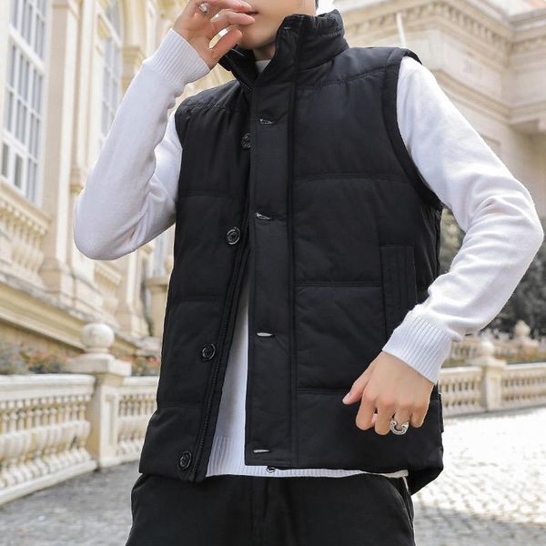 men's vests mens sleeveless jacket spring casual coats male cotton-padded vest men thicken waistcoat warm coat 2021 fashion c219, Black;white
men's vests mens sleeveless jacket spring casual coats male cotton-padded vest men thicken waistcoat warm coat 2021 fashion c219, Black;white