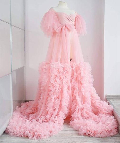 light pink puffy short sleeves prom dresses ruffles robe tulle tiered evening dress cutsom made plus size party robes p shoot vestidos, Black
light pink puffy short sleeves prom dresses ruffles robe tulle tiered evening dress cutsom made plus size party robes p shoot vestidos, Black