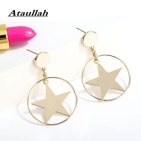 ataullah fashion exaggerated pentagram star dangle hoop earrings circle loop gold color for women party gift ew071 & huggie, Golden;silver
ataullah fashion exaggerated pentagram star dangle hoop earrings circle loop gold color for women party gift ew071 & huggie, Golden;silver