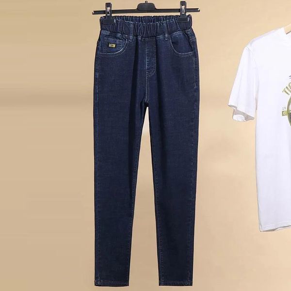 women's jeans elastic waist high women casual super stretch harem large size 6xl mom trousers ladies office denim pants, Blue
women's jeans elastic waist high women casual super stretch harem large size 6xl mom trousers ladies office denim pants, Blue