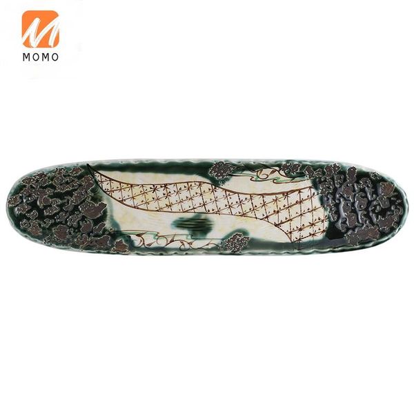 creative hand-painted ceramic japanese cuisine sushi plate sashimi salmon oval large long storage bottles & jars 
creative hand-painted ceramic japanese cuisine sushi plate sashimi salmon oval large long storage bottles & jars