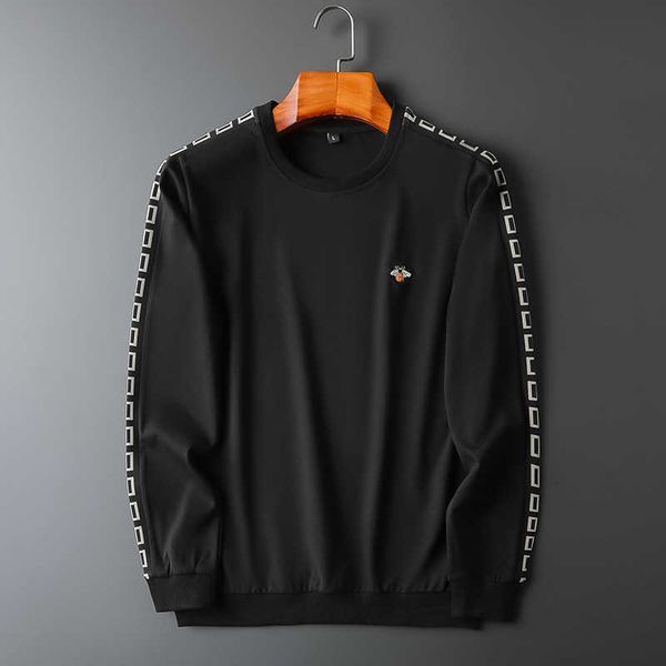 sweater men's 2021 autumn trend long sleeve bee embroidery casual bottom shirt men's, White;black
sweater men's 2021 autumn trend long sleeve bee embroidery casual bottom shirt men's, White;black