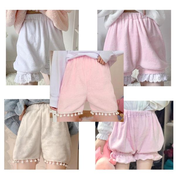 women's shorts warm loilita bloomers lace trim heart shape pocket bow ribbon women maid outfit anime, White;black
women's shorts warm loilita bloomers lace trim heart shape pocket bow ribbon women maid outfit anime, White;black