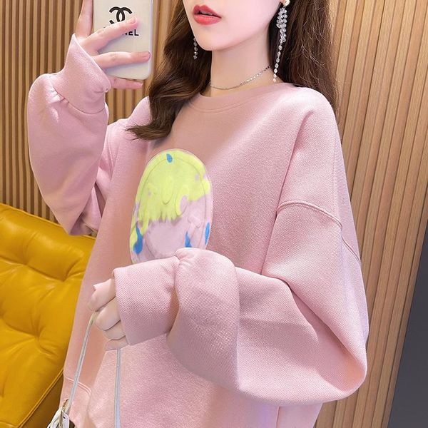 women's hoodies & sweatshirts sweatshirt loose long sleeve warm female pullovers lady fashion o neck soft printed 2021 autumn, Black
women's hoodies & sweatshirts sweatshirt loose long sleeve warm female pullovers lady fashion o neck soft printed 2021 autumn, Black