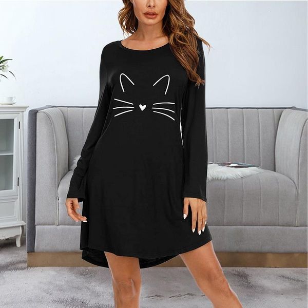 letter nightgowns sleepshirts casual loose womens sleepwears sleep shirt printed night dress long sleeve nightwear, Black;red
letter nightgowns sleepshirts casual loose womens sleepwears sleep shirt printed night dress long sleeve nightwear, Black;red