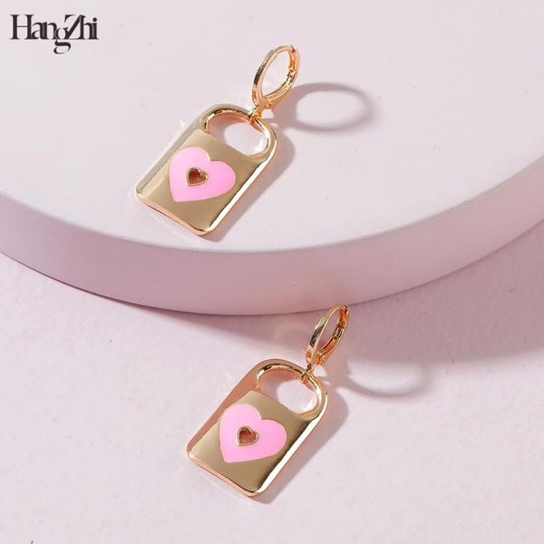 hoop & huggie hangzhi 2021 pink blue heart lock pendant trendy gold dripping oil earrings circle for women girls jewelry, Golden;silver
hoop & huggie hangzhi 2021 pink blue heart lock pendant trendy gold dripping oil earrings circle for women girls jewelry, Golden;silver