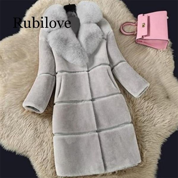 women's fur & faux sheep shearing autumn and winter simulation overcoat coat jacket fashion imitation big collar long d7rj, Black
women's fur & faux sheep shearing autumn and winter simulation overcoat coat jacket fashion imitation big collar long d7rj, Black