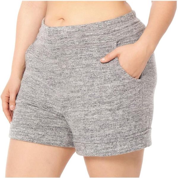 women's shorts elastic waist casual beach party korean version clothing size high solid color movement women summer big, White;black
women's shorts elastic waist casual beach party korean version clothing size high solid color movement women summer big, White;black