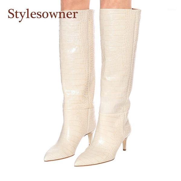 boots real leather knee-high motorcycle pointed-toe thin-heel high-heels fashion beige crocodile pattern woman winter1, Black
boots real leather knee-high motorcycle pointed-toe thin-heel high-heels fashion beige crocodile pattern woman winter1, Black