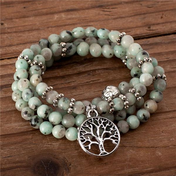 beaded, strands vintage tree of life charm 108 mala 6mm baby blue jaspers elastic beads bracelet healing stone yoga meditation jewelry drops, Black
beaded, strands vintage tree of life charm 108 mala 6mm baby blue jaspers elastic beads bracelet healing stone yoga meditation jewelry drops, Black