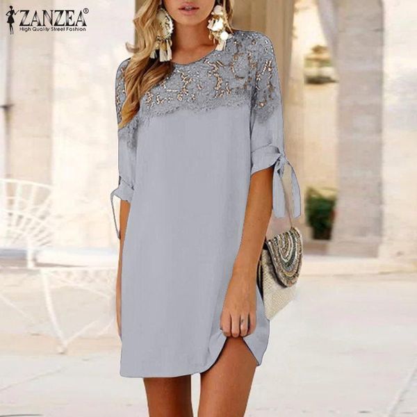 casual dresses summer elegant lace crochet dress zanzea women stylish o neck long sleeve solid knee-length sundress robe femme work vestidos, Black;gray
casual dresses summer elegant lace crochet dress zanzea women stylish o neck long sleeve solid knee-length sundress robe femme work vestidos, Black;gray