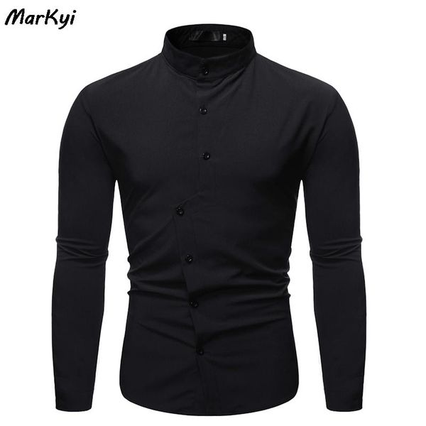 men's casual shirts markyi 2021 autumn desgin button mandarin collar formal shirt for men eu size long sleeve slim fit, White;black
men's casual shirts markyi 2021 autumn desgin button mandarin collar formal shirt for men eu size long sleeve slim fit, White;black
