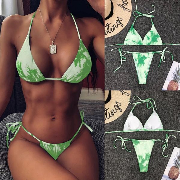 summer women tie-dye lace up bikini set two piece high cut leg halter swimsuit push brazilian biquini 2021 one-piece suits
summer women tie-dye lace up bikini set two piece high cut leg halter swimsuit push brazilian biquini 2021 one-piece suits