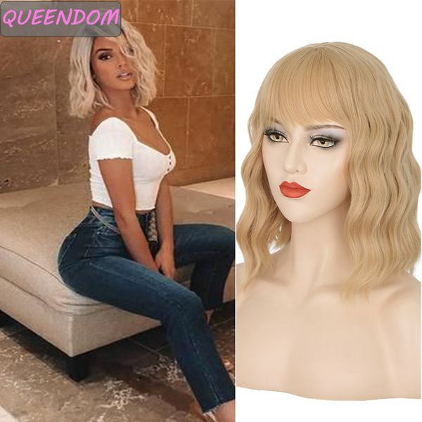 blonde short wavy wigs for african women american wave bob wig with bangs synthetic heat resistant pink cosplay false hair wig, Black
blonde short wavy wigs for african women american wave bob wig with bangs synthetic heat resistant pink cosplay false hair wig, Black