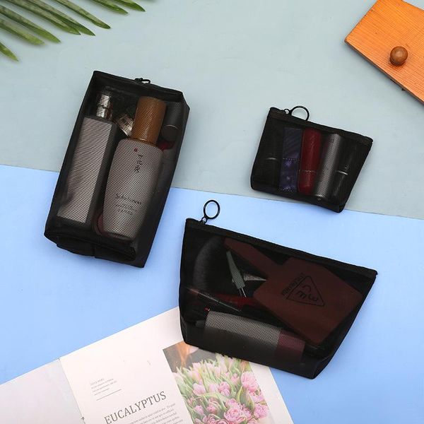 storage bags three piece black transparent mesh cosmetic bag large capacity wash packaging travel
storage bags three piece black transparent mesh cosmetic bag large capacity wash packaging travel