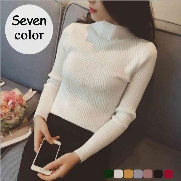 fashion solid white and womens sweater black winter long sleeve turtleneck pullovers femme clothing, White;black
fashion solid white and womens sweater black winter long sleeve turtleneck pullovers femme clothing, White;black