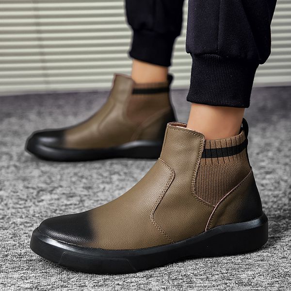 2022 autumn and winter new fashion trend chelsea short boots british style trend all-match high-casual leather boots xm379, Black
2022 autumn and winter new fashion trend chelsea short boots british style trend all-match high-casual leather boots xm379, Black