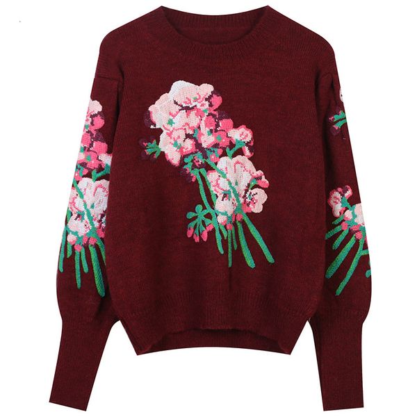 women's sweaters autumn luxury designer crochet spot for women the neck floral embroidery pullover red wine jumper wix0, White;black
women's sweaters autumn luxury designer crochet spot for women the neck floral embroidery pullover red wine jumper wix0, White;black