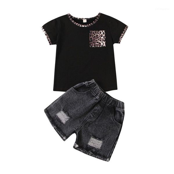 stylis girls short-sleeved and shorts set fashion leopard round neck t-shirt ripped denim short pants for summer 1-6years clothing sets1, White
stylis girls short-sleeved and shorts set fashion leopard round neck t-shirt ripped denim short pants for summer 1-6years clothing sets1, White