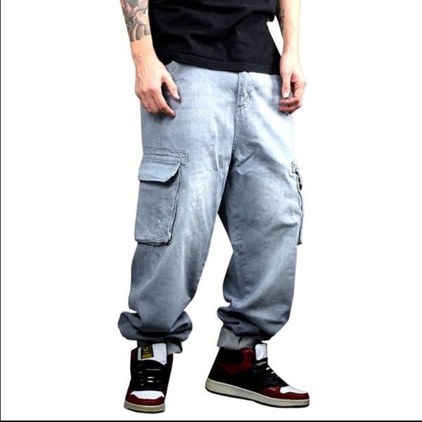 men's jeans hip hop harem men casual denim cargo pants loose baggy wide leg trousers street plus size 44 46, Blue
men's jeans hip hop harem men casual denim cargo pants loose baggy wide leg trousers street plus size 44 46, Blue
