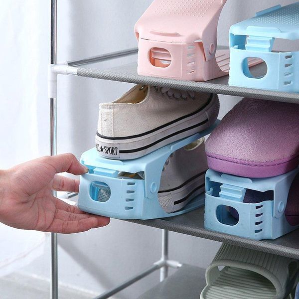 double-layer adjustable shoe holder organizer space-saving slot closet storage clothing & wardrobe
double-layer adjustable shoe holder organizer space-saving slot closet storage clothing & wardrobe