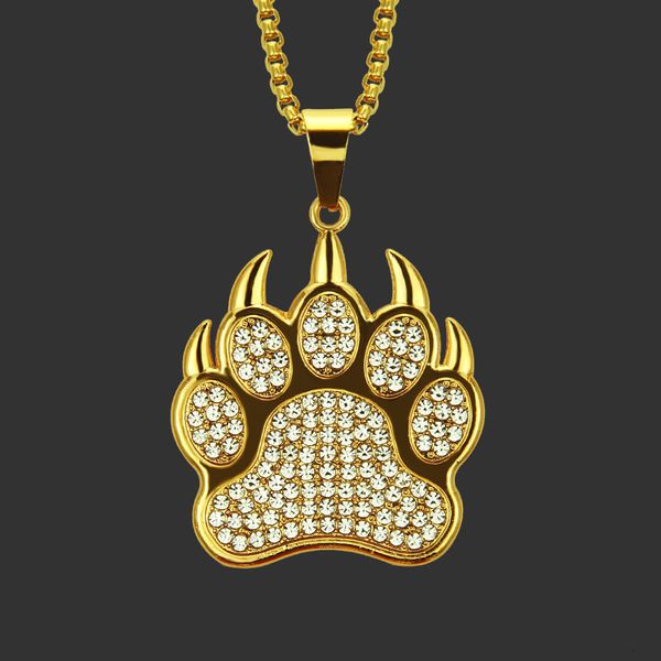 amulet neck pendants hip hop necklace bear paw tide brand men's pendant fashion, Silver
amulet neck pendants hip hop necklace bear paw tide brand men's pendant fashion, Silver