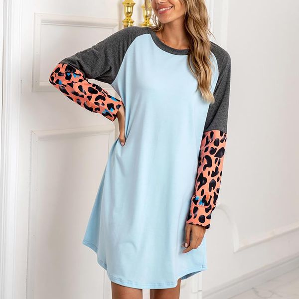 casual dresses women dress ladies autumn winter fashion daily o-neck long sleeve leopard splic print loose plus size vestido d1#, Black;gray
casual dresses women dress ladies autumn winter fashion daily o-neck long sleeve leopard splic print loose plus size vestido d1#, Black;gray