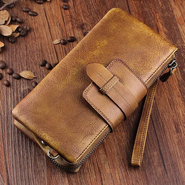 wallets vegetable tanned leather men's wallet, long zipper retro soft youth wallet, Red;black
wallets vegetable tanned leather men's wallet, long zipper retro soft youth wallet, Red;black