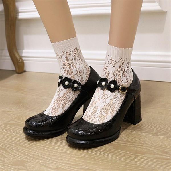 pxelena new large size 34-46 beads flower women ankle strap block high heels shoes 2021 spring fall dress work party pumps lady, Black
pxelena new large size 34-46 beads flower women ankle strap block high heels shoes 2021 spring fall dress work party pumps lady, Black