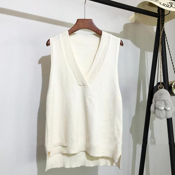 women's sweaters v-neck knitted sweater fashion vest autumn winter loose waistcoat wild sleeveless weste warm pullover, White;black
women's sweaters v-neck knitted sweater fashion vest autumn winter loose waistcoat wild sleeveless weste warm pullover, White;black