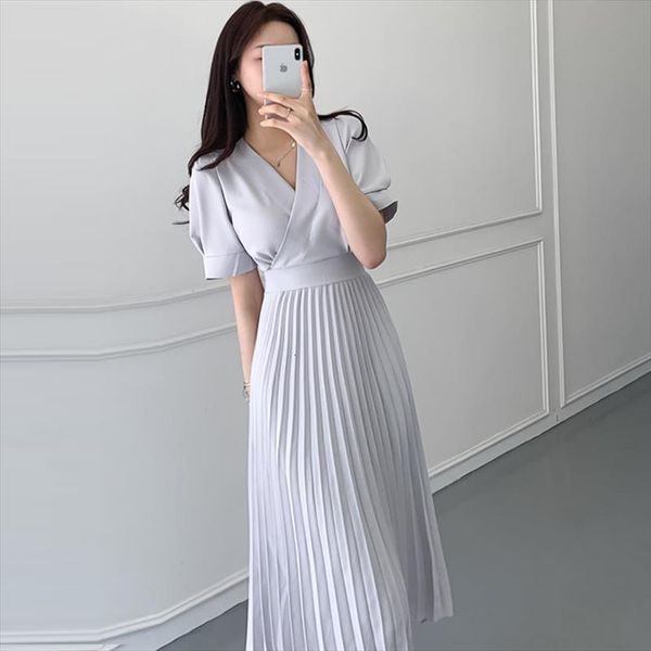 summer elegant midi vestidos womens dress ol office slim bodycon short sleeve pleated female v neck waist fashion work, Black;gray
summer elegant midi vestidos womens dress ol office slim bodycon short sleeve pleated female v neck waist fashion work, Black;gray