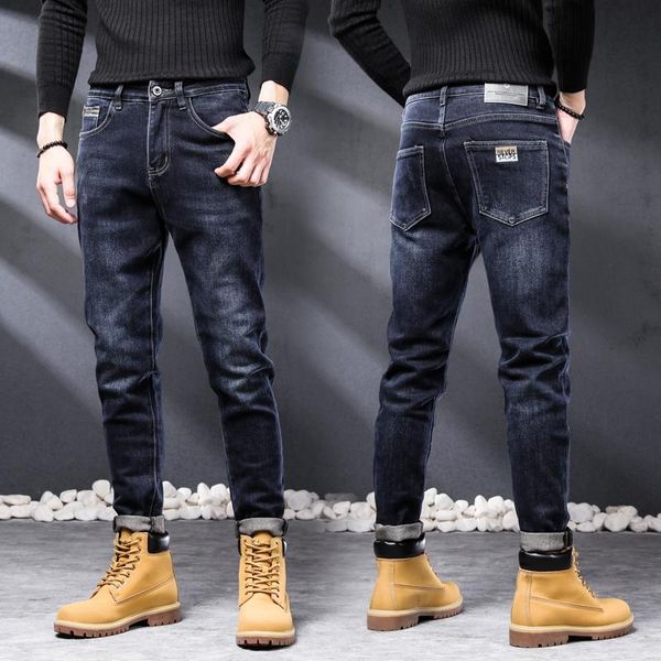men's jeans dark blue men stretch slim fitness striped pockets designer clothing casual denim trousers brand man streetwear
men's jeans dark blue men stretch slim fitness striped pockets designer clothing casual denim trousers brand man streetwear
