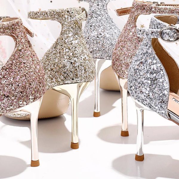 sandals wed wedding decent sequined high-heeled pointed stiletto women's shoes one-button crystal gift bride1 wdqw, Black
sandals wed wedding decent sequined high-heeled pointed stiletto women's shoes one-button crystal gift bride1 wdqw, Black