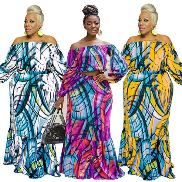 plus size tracksuits women's clothing summer off shoulder tie dye one-neck fashion maxi skirts suit elegant wholesale drop, Black
plus size tracksuits women's clothing summer off shoulder tie dye one-neck fashion maxi skirts suit elegant wholesale drop, Black