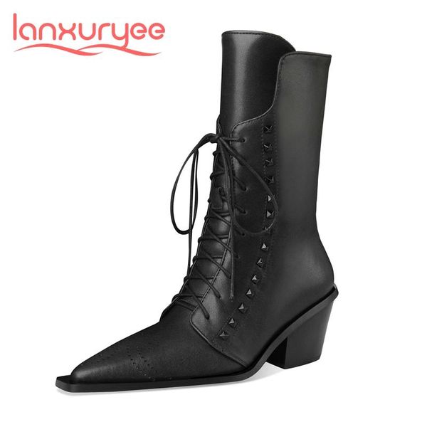 boots lanxuryee big size cow leather pointed toe high heel winter shoes rivet gentlewomen daily wear simple design mid-calf l55, Black
boots lanxuryee big size cow leather pointed toe high heel winter shoes rivet gentlewomen daily wear simple design mid-calf l55, Black