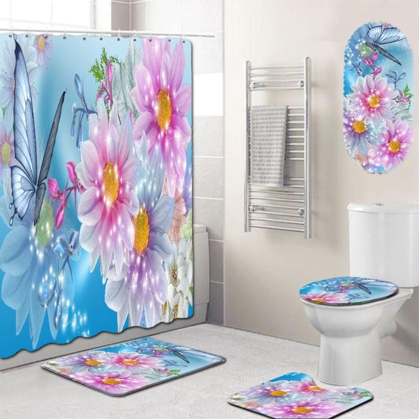 bath mats painted flowers shower curtain bathroom mat five-piece set toilet carpet room
bath mats painted flowers shower curtain bathroom mat five-piece set toilet carpet room