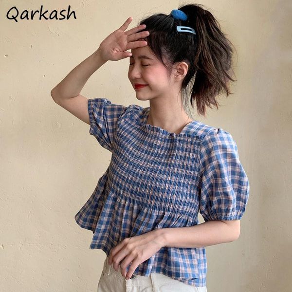 women's blouses & shirts women slim stylish preppy style summer sweet girls chic plaid female ulzzang streetwear retro college crops in, White
women's blouses & shirts women slim stylish preppy style summer sweet girls chic plaid female ulzzang streetwear retro college crops in, White