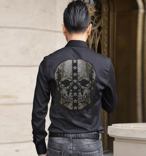 cotton color striped shirt long sleeve slim fit shirt men 2022 social korean clothe rhinestone, White;black
cotton color striped shirt long sleeve slim fit shirt men 2022 social korean clothe rhinestone, White;black