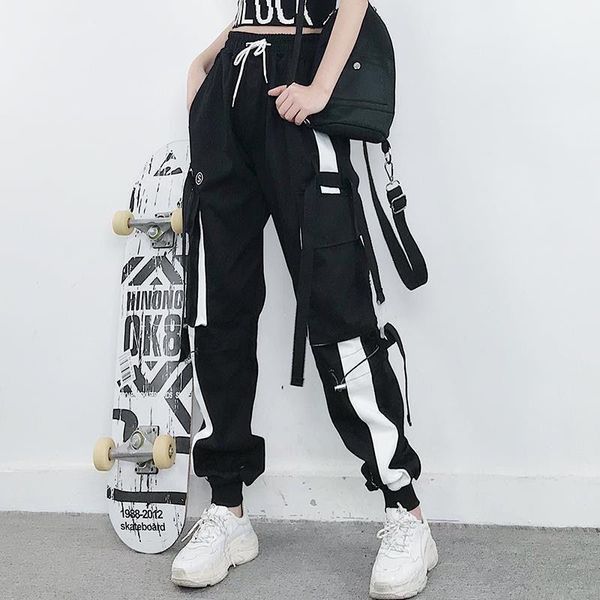 elastic waist loose streetwear cargo women pant fashion ankle length jogging trousers ladies casual, Black;white
elastic waist loose streetwear cargo women pant fashion ankle length jogging trousers ladies casual, Black;white