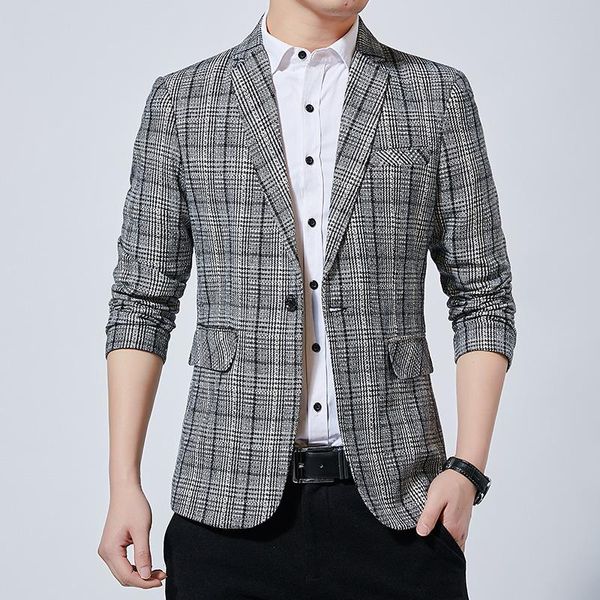 men's spring and autumn fashionable atmosphere plaid simple fashion self-cultivation soft comfortable casual suit jacket suits & blazer, White;black
men's spring and autumn fashionable atmosphere plaid simple fashion self-cultivation soft comfortable casual suit jacket suits & blazer, White;black