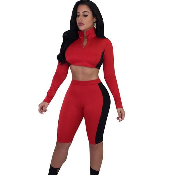 women's tracksuits womens tracksuit fashion long sleeve crop and shorts 2 piece set female zip casual skinny two pieces outfits sweatsu, Gray
women's tracksuits womens tracksuit fashion long sleeve crop and shorts 2 piece set female zip casual skinny two pieces outfits sweatsu, Gray