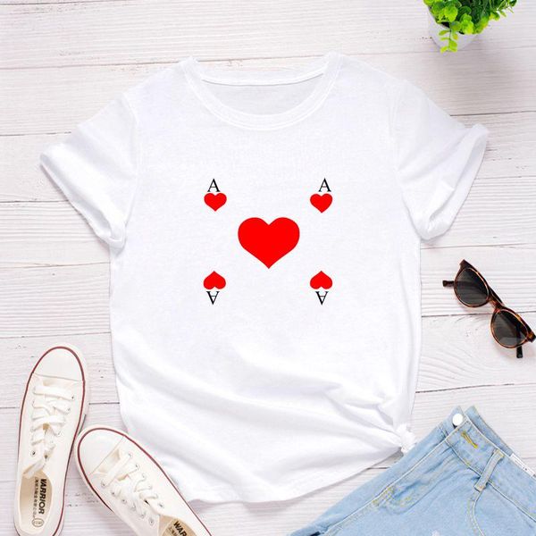 women's t-shirt fashion lover tshirt woman sweet heart tee female t shirt summer short sleeve graphic, White
women's t-shirt fashion lover tshirt woman sweet heart tee female t shirt summer short sleeve graphic, White