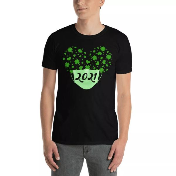 Heart Shamrocks Face Covering 2021 St Patrick's Day Irish Quarantine T-Shirt, White;black
Heart Shamrocks Face Covering 2021 St Patrick's Day Irish Quarantine T-Shirt, White;black