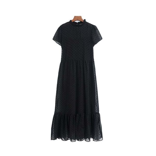 casual dresses short sleeve womens dress black summer ladies polka dot lace mesh mid-calf evening party vestidos female clothing, Black;gray
casual dresses short sleeve womens dress black summer ladies polka dot lace mesh mid-calf evening party vestidos female clothing, Black;gray