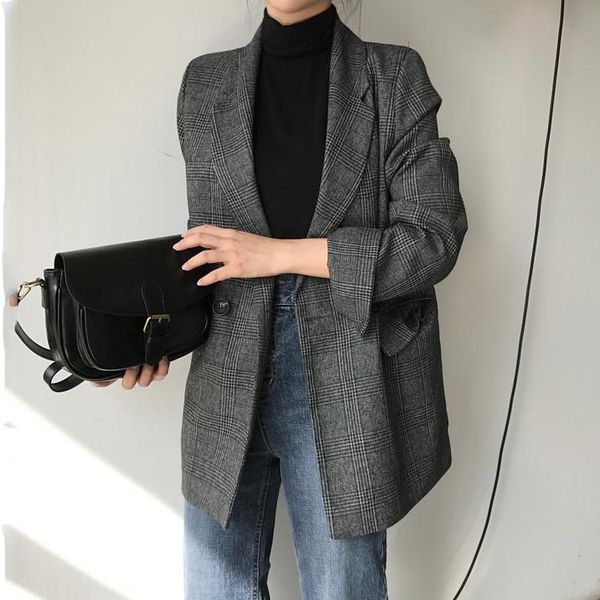 women's suits & blazers fmfssom autumn spring jacket women suit coats plaid outwear casual turn down collar office wear work runway jac, White;black
women's suits & blazers fmfssom autumn spring jacket women suit coats plaid outwear casual turn down collar office wear work runway jac, White;black