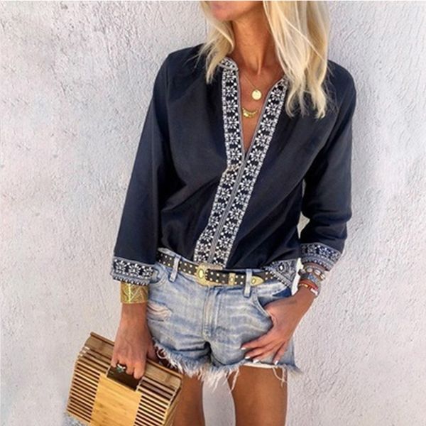 women's blouses & shirts vintage print patchwork blouse v-neck slim long sleeve female plus size 5xl summer woman casual cloth, White
women's blouses & shirts vintage print patchwork blouse v-neck slim long sleeve female plus size 5xl summer woman casual cloth, White
