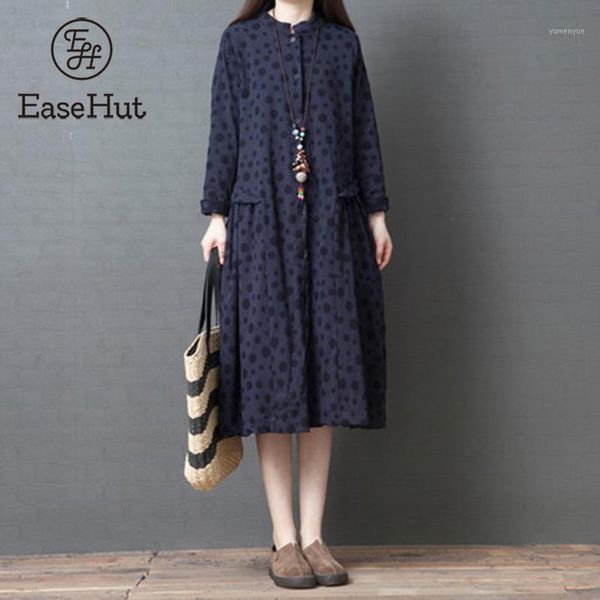 casual dresses easehut retro fashion polka dot dress stand collar long sleeve buttons cotton midi 2021 arrival winter spring, Black;gray
casual dresses easehut retro fashion polka dot dress stand collar long sleeve buttons cotton midi 2021 arrival winter spring, Black;gray
